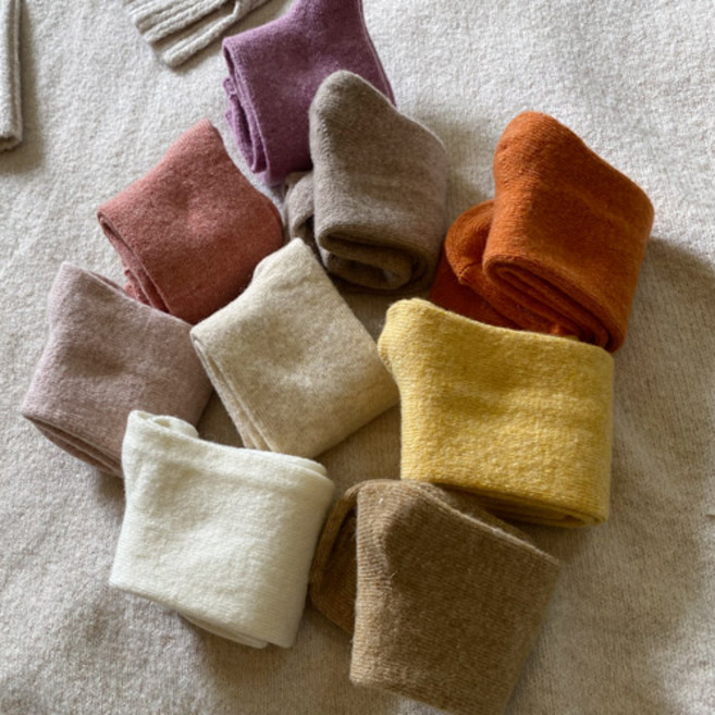 엑스미스 5족세트 고함량 캐시미어 울 무지양말 니트양말 겨울양말 _17컬러