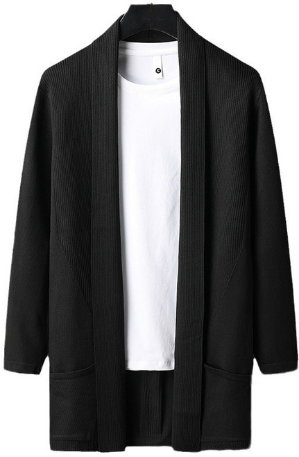 Izeriel 가을 남성 중장기 코트 슬림핏 남자 니트 스웨터 대형 가디건 아우터 캐주얼 데일리룩 가디건 코트 롱 가디건 니트 가디건 코디용 상의