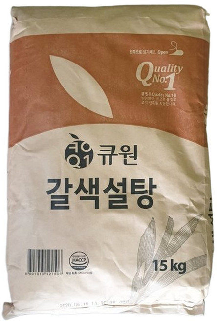 큐원 갈색설탕 15kg 황설탕 매실설탕 황백당 큐원 갈색설탕15kg 매실철, 1개