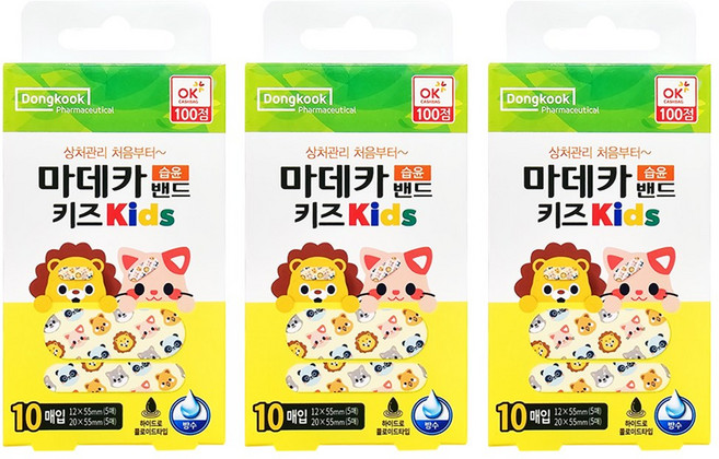 동국제약 마데카 키즈 습윤밴드, 3개