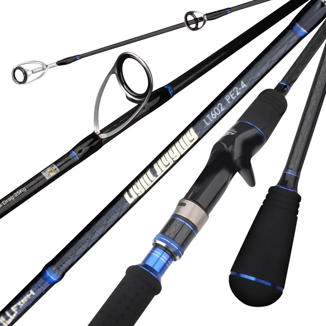 ROLL FISH LT Fast Jigging 에깅대 지깅 낚시대 바다 갯바위 루어 로드 일본 후지 부품 슬로우 게임 1.8/1.98M PE1-5 볼락 삼치 갈치 참돔 우럭 방어, 2-4, 베이트로드 - 쿠팡