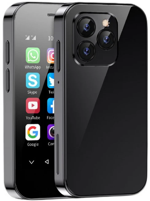 SOYES XS14 Pro 4GB RAM 128GB ROM 슈퍼 미니 스마트폰 4G LTE 3.0인치 화면 Android 12.0 옥타코어 프로세서 귀여운 소형 핸드폰 선물, Black - 쿠팡