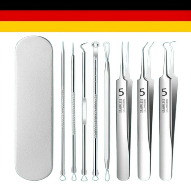 독일 세이코 핀셋 비립종 압출 바늘 여드름 피지 제거 집게 뽑기, 1개