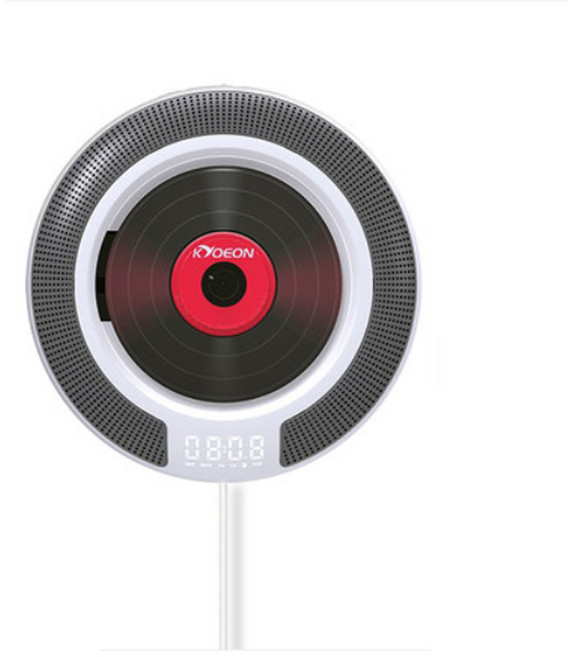KYOEON 復古唱盤 CD播放器 LED顯示 USB供電, 白色, KC-806