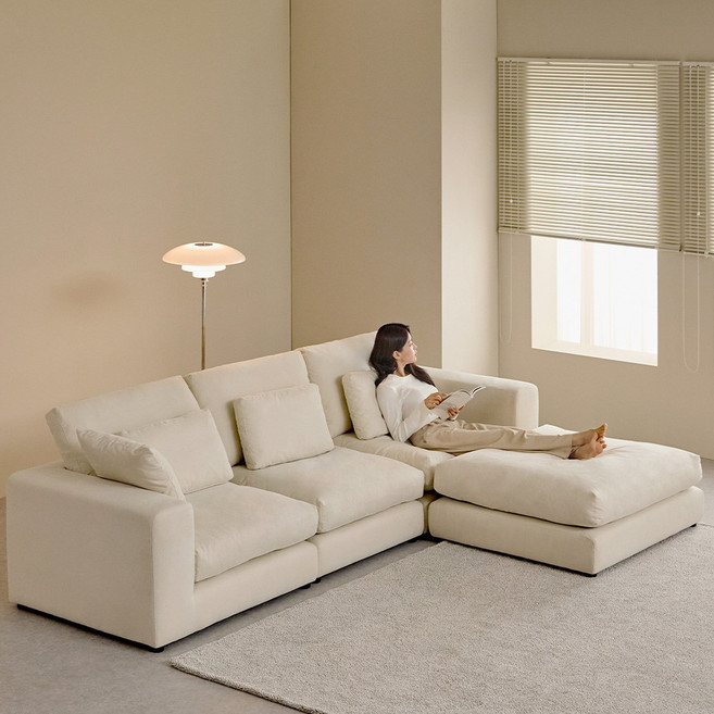 [빠른배송] 퍼니코 톰 클래식 구스 아쿠아텍스 패브릭 모듈 소파 2인/3.5인/3인/4인, 4인용