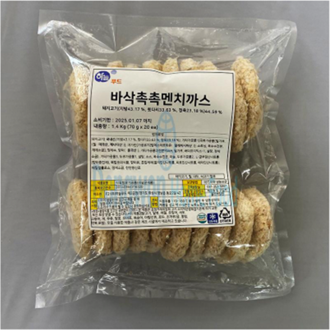 하늘푸드 바삭촉촉멘치까스, 1개, 1.4kg