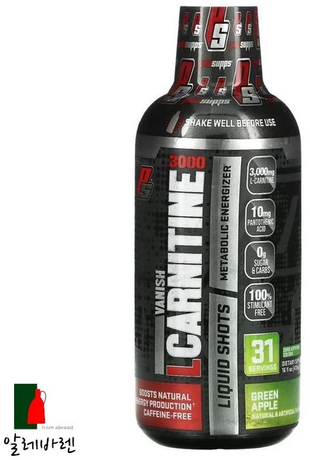 프로섭스 l카르니틴 카르니틴 3000mg 액상 그린 애플맛 473ml, 1개 - 쿠팡