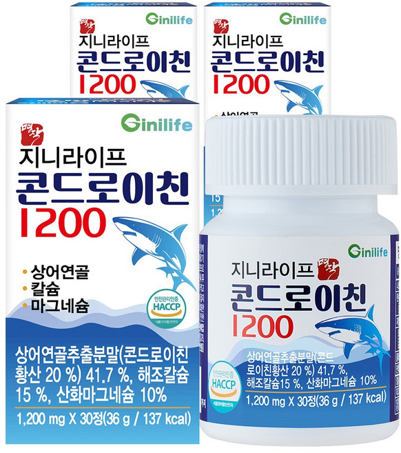 지니라이프 명작 콘드로이친 1200, 3개, 30정