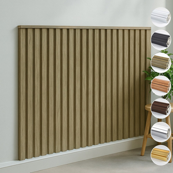 데코리아 습기에 강한 접착식 PS 대형사각 템바보드 템파 템버 루바 DIY 벽 셀프인테리어 길이120cm x 폭40cm, 1개, TRA-405 워시오크