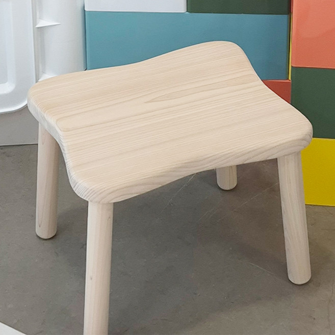 [국내생산] 편백 유아원목 실내 편백의자, 1개