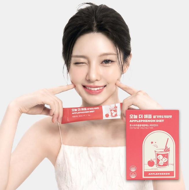 칼로비스 오늘 더 애플 딸기맛&키위맛 애플페논 체지방 뱃살관리 다이어트보조제, 140g, 1박스