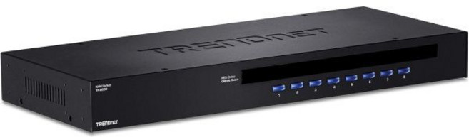 트렌드넷 8포트 USBPS2 랙 마운트 KVM 스위치 VGA 및 USB 연결 자동 스캔 블랙, 8 Port_USB, 1개
