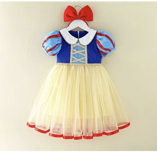 여아 백설공주 드레스 코스튬 어린이 공주원피스 할로윈 파티 공주옷
