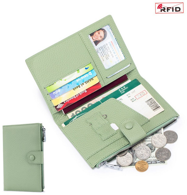 YUYIMI 해킹방지 소가죽 여권케이스 RFID차단 여권 카드지갑