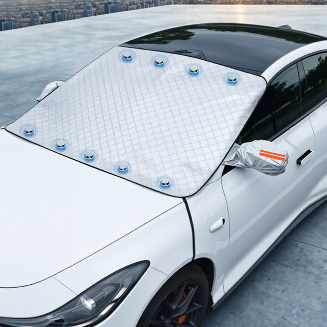 돌아라 차량용 자석 성에방지커버 자동차 앞유리 덮개