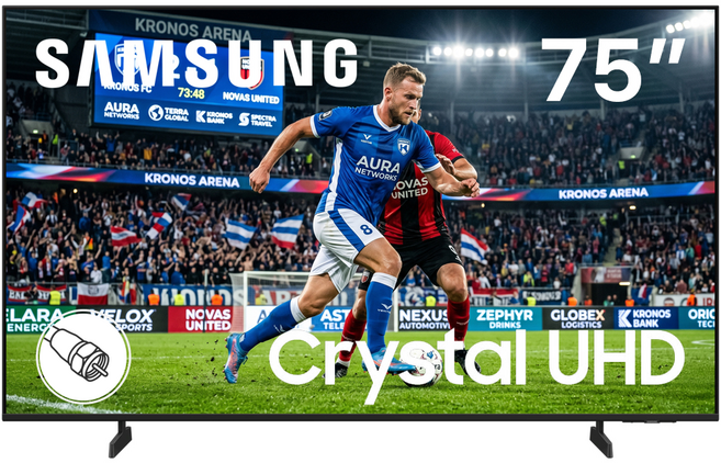 삼성전자 Crystal UHD 4K 스마트 TV, 방문설치, 벽걸이형, U8000F, 189cm(75인치)