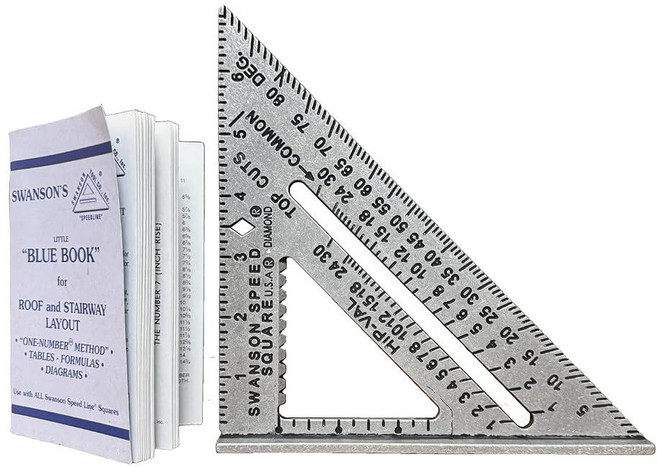 Swanson 미터법 스피드 스퀘어 레이아웃 도구 알루미늄 NA202 153791, 17.8cm(7인치) 스피드 스퀘어
