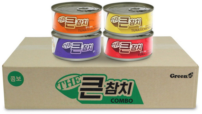 더큰참치 대용량 고양이캔 콤보 160g x 24개, 1개
