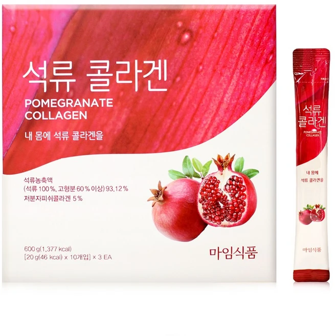 마임 석류 콜라겐 (20g x 30개), 600g, 1개 - 쿠팡