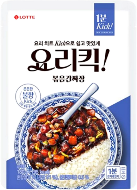 롯데웰푸드 요리킥 볶음 간짜장, 180g, 1개