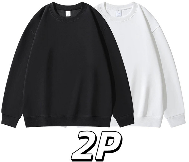 남자 맨투맨 긴팔티 면질 데일리 맨투맨 2장 세트 남자여사 TANLZ-018