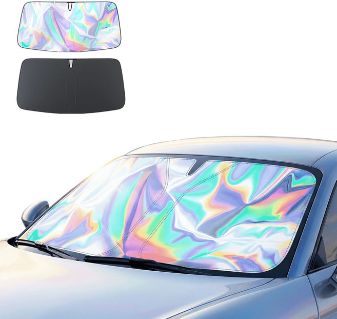 홀로그램 차량용 햇빛가리개 앞유리 1초설치, 1개, 사진 참고