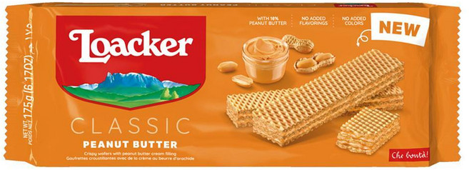 Loacker 로아커 클래식 땅콩 버터, 4개, 175g