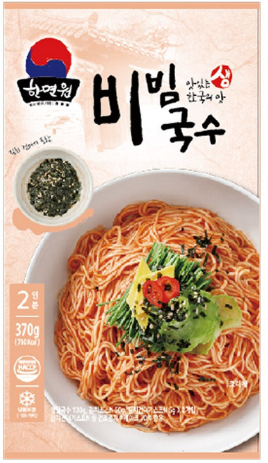 [한국제면] 한면원 비빔국수 2인분, 1개, 370g