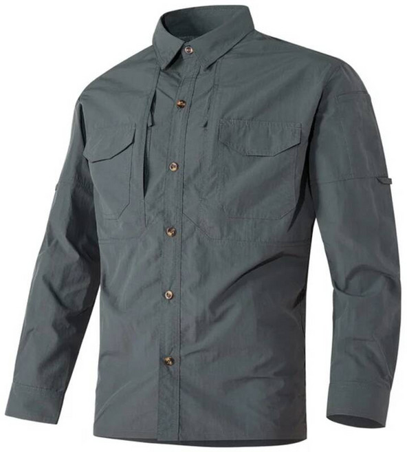 등산티셔츠 남성용 전술 셔츠 SWAT 야외 전투 멀티 포켓 빠른 건조 카고 캠핑 긴팔 6XL 여름 핫