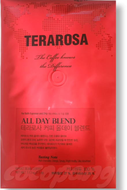 테라로사 올데이 블렌드 원두커피, 홀빈(분쇄안함), 1.13kg, 1개