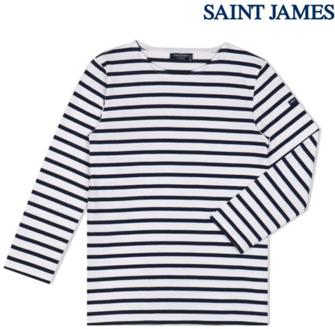 [세인트제임스] 긴팔티셔츠 밍콰이어 모드 E 스트라이프 여성 롱슬리브 2066-88