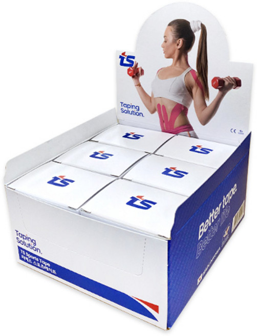 [국내산] 티에스 키네시올로지 스포츠테이프 테이핑 6롤/12롤 세트, 레드, 1개