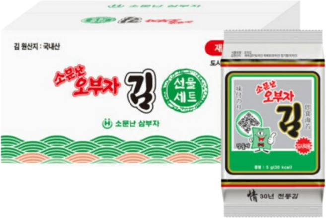 소문난 오부자 재래 도시락 김 5g 54봉, 54개