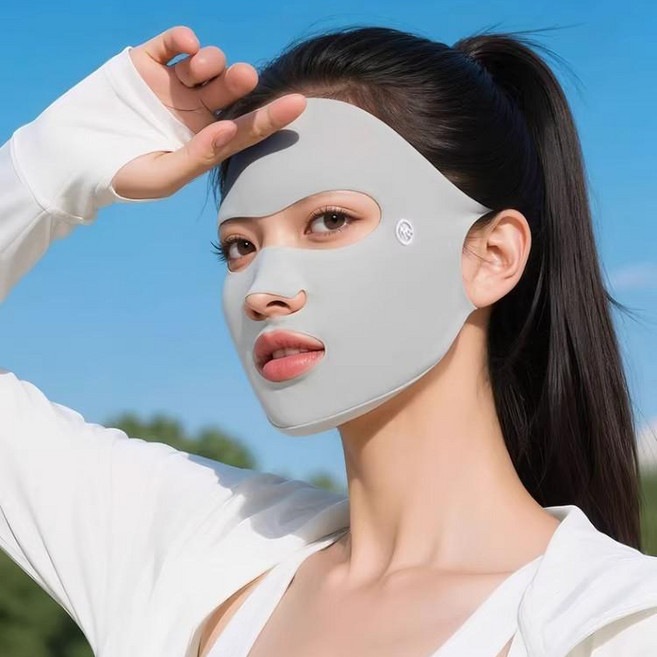 예쁜 마스크 UV 자외선차단 나들이 등산 골프 러닝 눈코입뚤린 쿨 마스크1+1, 2개, 핑크