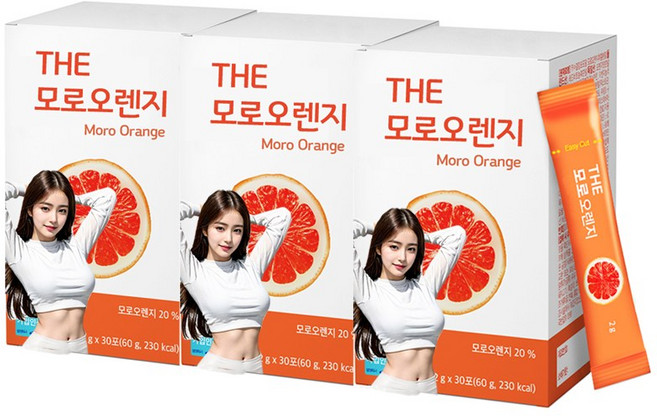 모로오렌지 모로실 모로실 분말 모로실 c3g 모로실 가루 THE 모로오렌지 분말 모르실, 3박스, 30정