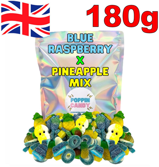 [영국발송]180g 블루라즈베리&파인애플믹스 스웨디시젤리 스위즐스 법스 Blue Raspberry Pineapple Mix, 180g, 1개