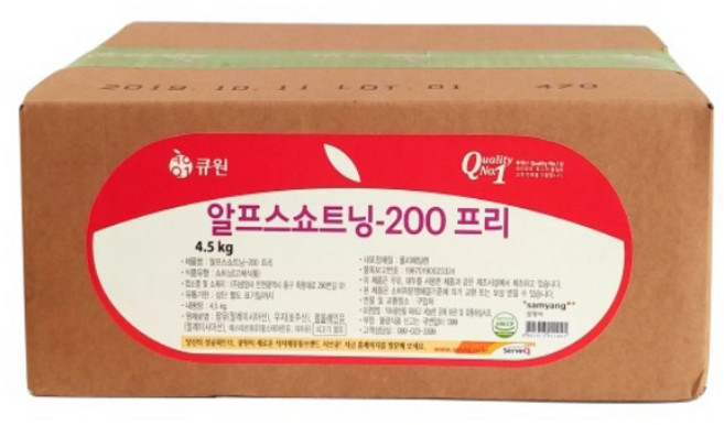큐원 알프스쇼트닝200 프리 4.5kg, 1개