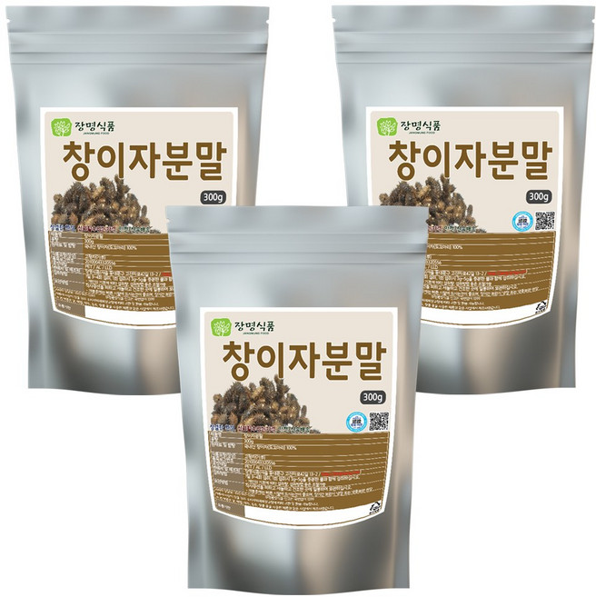 창이자 도꼬마리 가루 분말, 3개, 300g