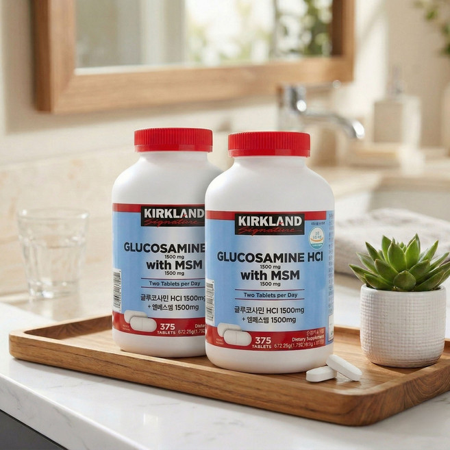 1+1 커클랜드 시그니춰 글루코사민HCI 1500mg+엠에스엠1500 mg 375타블릿 /, 2개, 375정