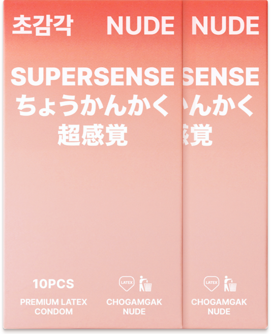 초감각 NUDE 무꼭지 콘돔, 2개, 10개입