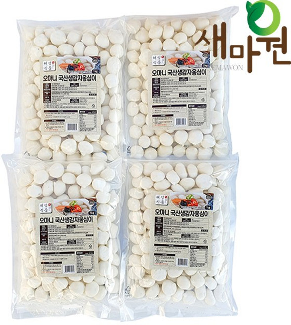 새마원 HACCP 혜성 감자옹심이1kg 강원도 명물 쫄깃한 새알 옹심이 새알심, 1kg, 4개