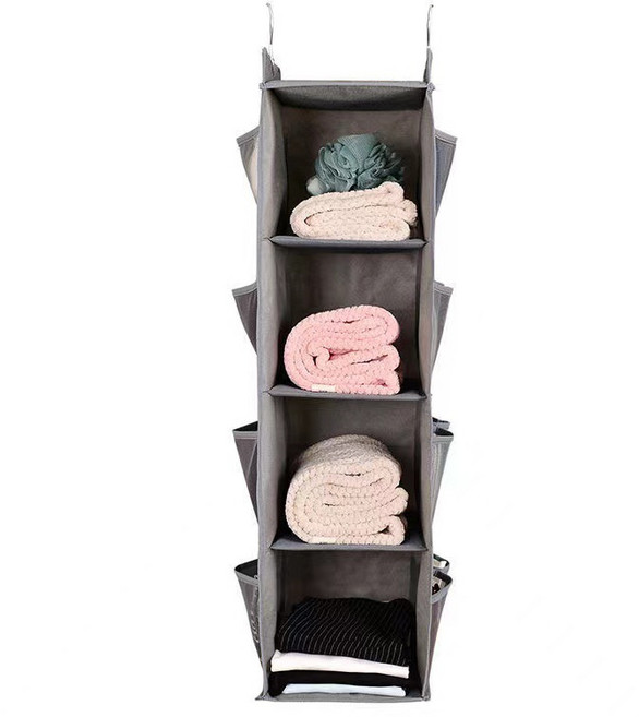 라온샵 옷장 걸이식 4단 수납함, 그레이