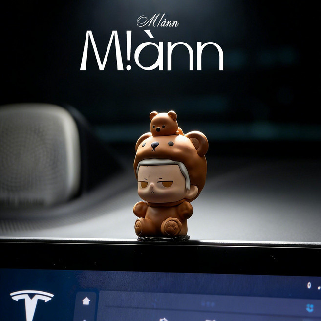 올원픽 테슬라모니터인형 모니터 차량용 귀여운, 1개, 쿠보 곰