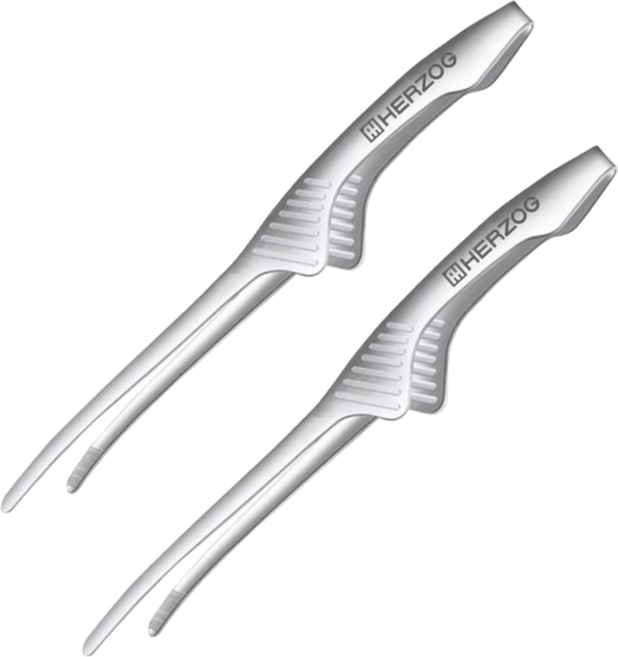 헤르조그(HERZOG) 스테인레스 요리핀셋 고기집게 만능 BBQ집게세트, 그레이, 2개
