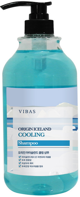 비바스 오리진 아이슬란드 두피 쿨링 샴푸 허브 멘톨향, 1kg, 3개
