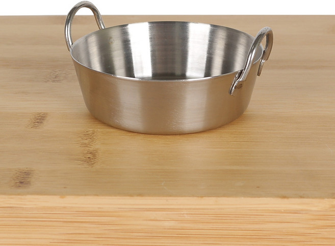 SJ 스텐 미니 소스냄비 그릇 간장 마늘 종지 초장 소스기 냄비 미니어쳐 볼, 1개, 3호