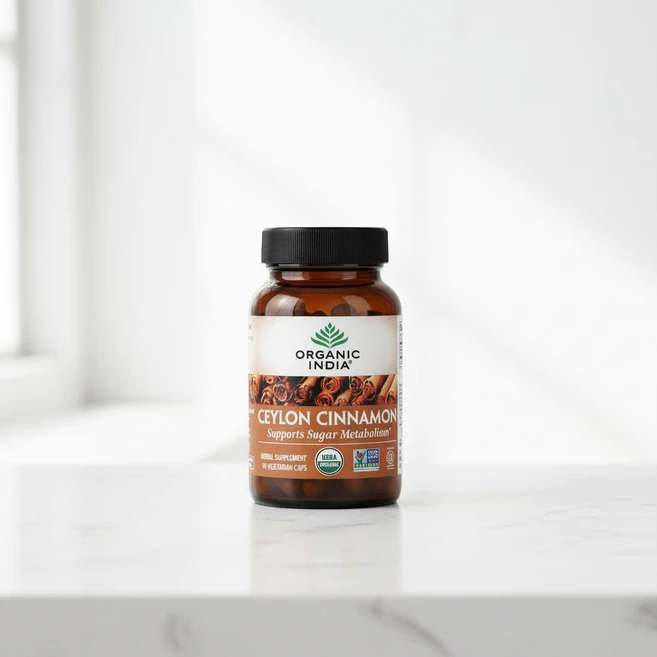 오가닉 인디아 실론 시나몬 베지캡슐 90정 약들약 고약사 / 해외직구 미국정품, 1개 - 쿠팡