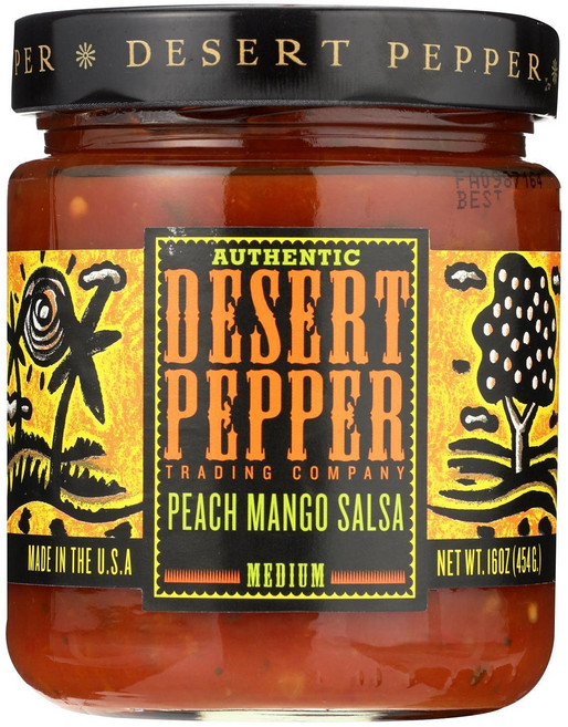 데저트 페퍼 트레이딩 중간 매운 피치 망고 살사 - 6개 케 Desert Pepper Trading Medium Hot Peach Mango Salsa - Case of 6 - 1