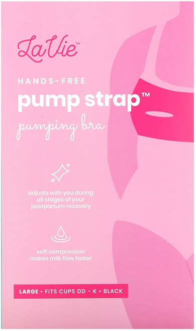 라비 펌프 스트랩 핸즈프리 펌핑 브라 라지 블랙 1 카운트 LaVie Pump Strap Hands Free Pumping Bra Large Black Count, 라비 펌프 스트랩 핸즈프리 펌핑 브라 라지 블랙 1 카