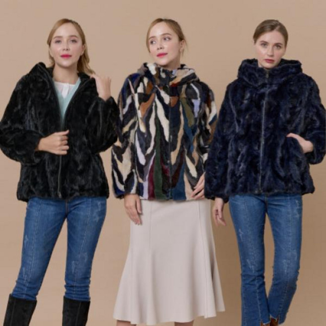 대동모피후드재킷 대동모피 패션 밍크 후드 재킷